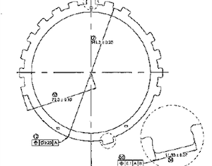 Detailed blueprint of a part demonstrating various steel grades available.