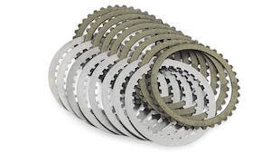 Picture of separator plates of auto transmission made from flat rolled strip.