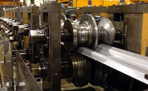 Critical flat roll forming steel preventing camber.